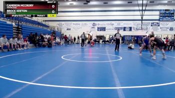 150 lbs Champ. Round 1 - Cameron McCrory, WOODLAND vs Brock Keeton, Morrison