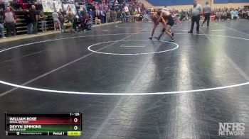 1 - 126 lbs Cons. Round 2 - William Rose, Rural Retreat vs Devyn Simmons, Buffalo Gap