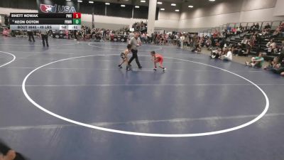 49 lbs Cons. Quarters - Rhett Nowak, Perrysburg Wrestling Club vs Keon Ooton, Prodigy Wrestling