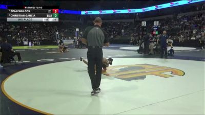 120 lbs 3rd Place - Sean Willcox, St. John Bosco (SS) vs Christian Garcia, Walnut (SS)