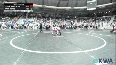 60 lbs Round Of 32 - Evelyn Smallwood, Dark Cloud Wrestling Club vs Owen Mckee, Duncan Demon Wrestling