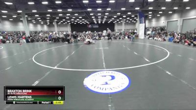 96 lbs Cons. Round 3 - Lewis Martens, Moen Wrestling Academy vs Braxton Brink, DC Elite Wrestling