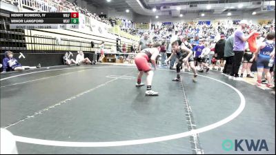 100 lbs Quarterfinal - Henry Romero, IV, Wolfpak Wrestling vs Minor Langford, Weatherford Youth Wrestling