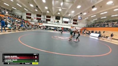 91-93 lbs Round 1 - Gavin Huepel, Worland Middle School vs Camdin Miles, Tongue River