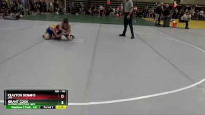 110 lbs Champ. Round 1 - Clayton Schams, LAW vs Grant Cook, Hastings Wrestling Club