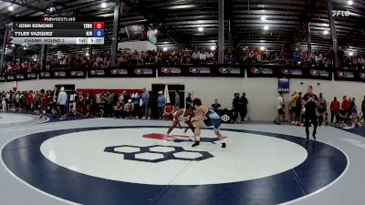 70 kg Champ. Round 2 - Josh Edmond, Tiger Style Wrestling Club vs Tyler Vazquez, New Jersey RTC