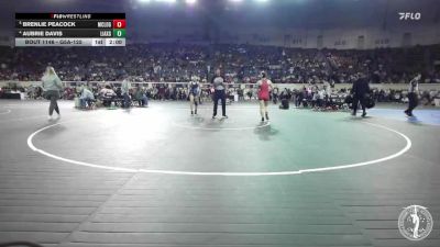 G5A-125 lbs Quarterfinal - Brenlie Peacock, McLoud-Girls vs Aubrie Davis, Little Axe-Girls