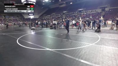 63 lbs 5th Place Match - Nicolas Lott, Dragon Wrestling Club vs Caylix Casias, Pikes Peak Warriors Wrestling