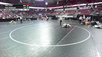 150 lbs 5th Place Match - Ben Lauer, Waukesha North vs Max Gonzalez, East Troy