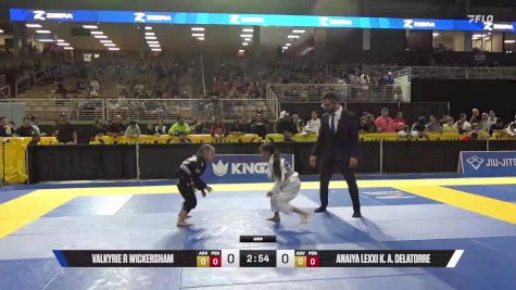 Anaiya Lexxi K. A. Delatorre vs Valkyrie R Wickersham 2025 Pan Kids Jiu-Jitsu IBJJF Championship