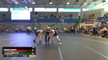 126 lbs Champ. Round 2 - Rowen Myers, Gerstell Academy vs Tyson Sherlock, Gilman School