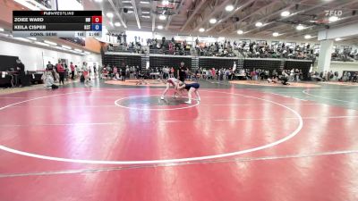 110 lbs Cons. Semi - Zoiee Ward, Nixa Wrestling vs Keila Cisper, KCTC