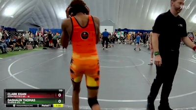 110 lbs Round 7 (8 Team) - Dashaun Thomas, Warrior RTC vs Clark Egan, Noah Mattin`s WA