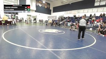 135 lbs Cons. Round 2 - Sophia Miranda, Esperanza vs Illeya Casas, Sonora