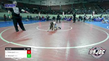 50 lbs 3rd Place - Laken Peterpaul, Marlow Outlaws vs Azayla Mitchell, El Reno Wrestling Club