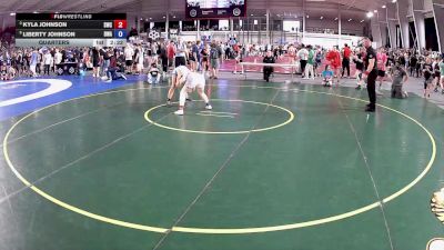 130 lbs Quarters - Kyla Johnson, Southport Wrestling Club vs Liberty Johnson, Donahue Wrestling Academy