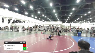 54 lbs Round Of 16 - Damian Alejandre, Roy WC vs Luke Torres, So Cal Hammers