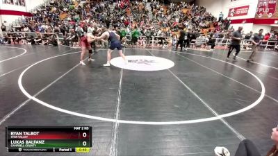 215 lbs Cons. Round 3 - Ryan Talbot, Star Valley vs Lukas Balfanz, Campbell County