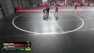 66 lbs Cons. Round 2 - Daxen Adler, Marshfield vs Egan Bingham, Athens