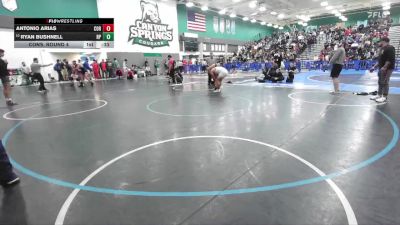 190 lbs Cons. Round 4 - Antonio Arias, Corona Senior vs Ryan Bushnell, Riverside Poly