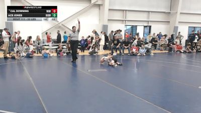53 lbs Cons. Sub-semis - Cal Downing, Wyoming Underground Wrestling vs Ace Jones, Brothers Of Steel Wrestling Club
