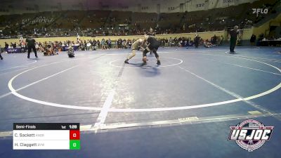 140 lbs Semifinal - Cole Sackett, Angry Fish vs Hudson Claggett, Bristow Youth Wrestling