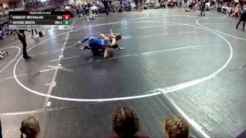 95 lbs Champ. Round 2 - Kinzley Michalak, CWO vs Jaycee Besta, Plattsmouth Wrestling Club - Girls