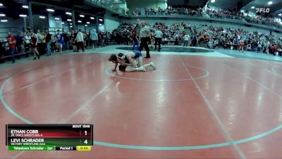 130 lbs Cons. Round 3 - Levi Schrader, Victory Wrestling-AAA vs Ethan Cobb, Jr. Owls Wrestling-A 