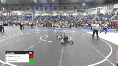 125 lbs Quarterfinal - Brycen Schempp, Olympian Wrestling vs Kael Overton, Athlos Wrestling