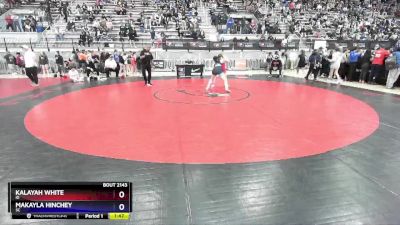 143 lbs Quarterfinal - Kalayah White, ID vs Makayla Hinchey, SC