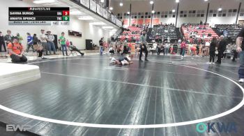 78-80 lbs Rr Rnd 2 - Savina Burgo, Unattached vs Amaiya Spence, Tahlequah Wrestling Club