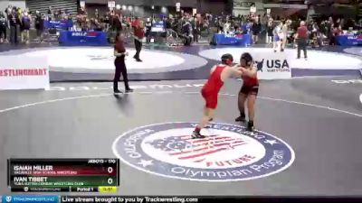 170 lbs Cons. Round 2 - Ivan Tibbet, Yuba Sutter Combat Wrestling Club vs Isaiah Miller, Vacaville High School Wrestling