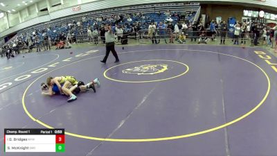 14U Boys - 132 lbs Champ. Round 1 - Silas McKnight, Quaker Wrestling Club vs Gabrian Bridges, Marshfield Youth Wrestling