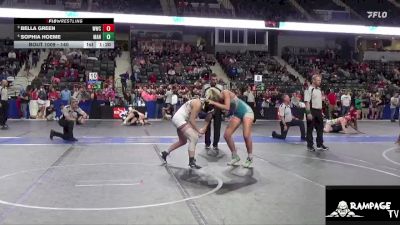 140 lbs 1st Place Match - Sophia Hoeme, Manhattan vs Bella Green, Wichita Wrestling Club