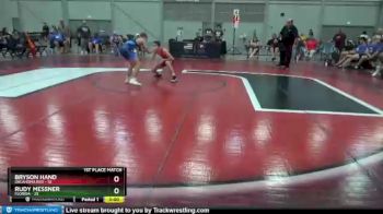 100 lbs Placement Matches (8 Team) - Bryson Hand, Oklahoma Red vs Rudy Messner, Florida