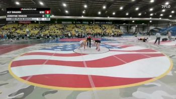 124 lbs 3rd Place Match - Jordynn Vinson, Stillwater Gladiators vs Aly Dinardi, Miles City Wrestling Club