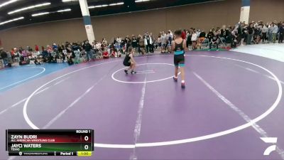 100-102 lbs Round 1 - Jayci Waters, Texas vs Zayn Budri, All American Wrestling Club