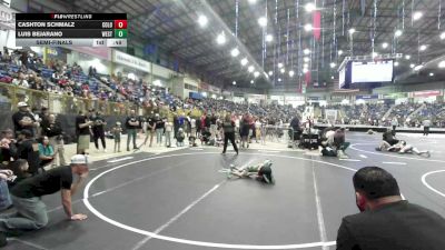 43 lbs Semifinal - Cashton Schmalz, Colorado Hammers vs Luis Bejarano, Westy Futures