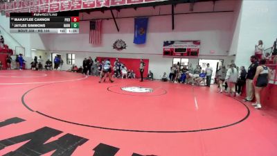 HS 155 lbs Champ. Round 2 - Jaylee Simmons, HARRAH vs Makaylee Cannon, PIEDMONT