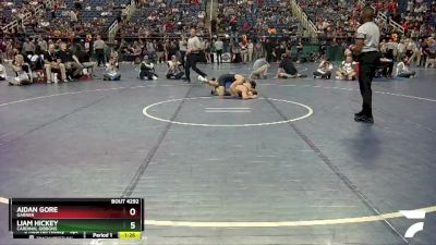 4A 138 lbs Semifinal - Liam Hickey, Cardinal Gibbons vs Aidan Gore, Garner