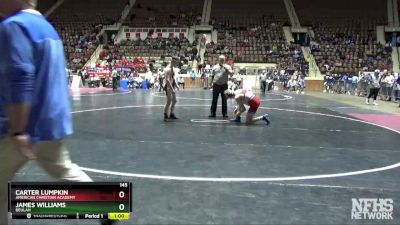 145 lbs Cons. Round 3 - James Williams, Beulah vs Carter Lumpkin, American Christian Academy