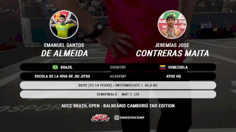 Emanuel Santos De Almeida vs Jeremías Jose Contreras Maita 2024 ADCC Balneario Open