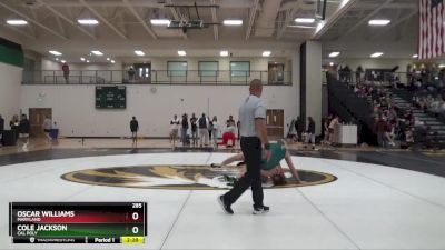 285 lbs Cons. Round 2 - Oscar Williams, Maryland vs Cole Jackson, Cal Poly