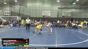 100 lbs Round 5 (6 Team) - Brodey Wilcox, Wyoming Gold vs Cale Vandermark, Iowa Blue