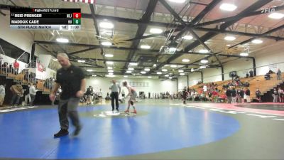 133 lbs 5th Place Match - Reid Prenger, Mount St. Joseph vs Maddox Cade, Heidelberg