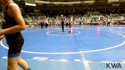 58 lbs Consi Of 16 #1 - Isabella Vaughn, Skiatook Youth Wrestling vs Diego Aguilar, Tulsa Blue T Panthers