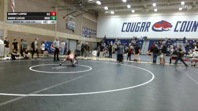 132-140 lbs Round 3 - Drew Lucas, Hood River Valley High School vs Sammy Lopez, Aloha