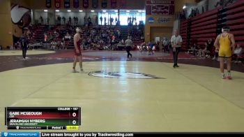 157 lbs 5th Place Match - Gabe McGeough, Coe vs Jeraimiah Nyberg, Graceland University