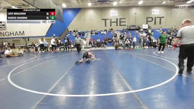 55 lbs 5th Place Match - Levi Bracken, Riverton Wolf Pack Wrestling vs Vance Hansen, Agon Academy