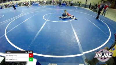 80 lbs Consi Of 16 #1 - Welden Davis, Amped Wrestling Club vs Wyatt Steely, Noble Takedown Club